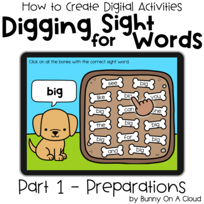 Digging for Sight Words Part 1 - Preparations