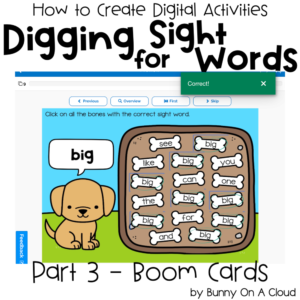 Digging for Sight Words Part 3 - Boom Cards