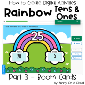 Rainbow Tens and Ones Part 3 - Boom Cards