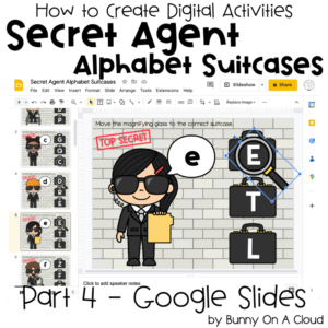 Secret Agent Alphabet Suitcases Part 4 - Google Slides